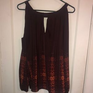 Lane Bryant cold shoulder long sleeve top